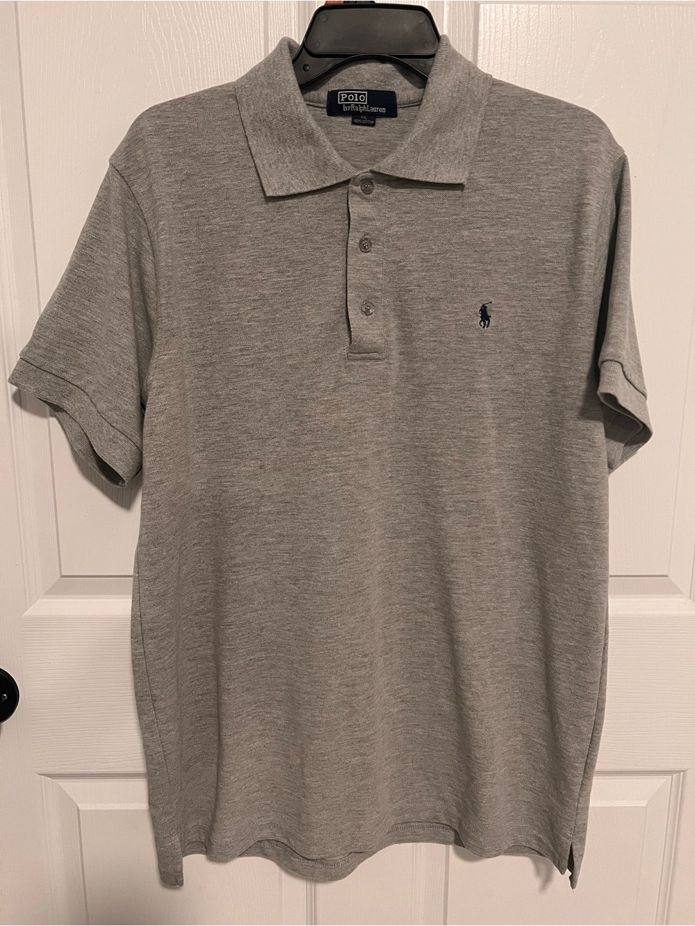 Polo Ralph Lauren Gray Men’s Polo 100% Cotton Short Sleeve Navy Horse Preppy